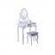 Wholesale Modern White Wooden Cupboard Dressing Table With  Mirror And Stool For Bedroom