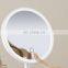 2021 Hot Sale Round Shape Design Makeup Vanity Set Mirrored High Quality Home Bedroom White Beauty Table LED Touch Makeup Mirror