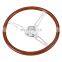 Real Wood 380mm Drift Racing Car Steering Wheel, Deep Dish Classic Car Wooden Grain Steering Wheels