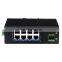 Industrial 1SFP port 8 gigabit  POE switch optic fiber media converter transceiver