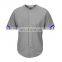 custom logo brand fabric v neck baseball uniform jersey short sets 3/4 blank baseball t shirts for men
