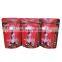 Custom print food grade stand up small coffee zipper bags 250g aluminum foil plastic coffee beans packaging pouch with air valve
