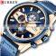 CURREN New 2021 Men's Casual Sports Watch Men's Blue Top Brand Luxury Military Rubber Watch 8394