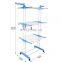 2021new 3 Tier Clothes Drying Rack Folding Laundry Dryer Hanger Compact Storage Steel with casters Indoor Outdoor