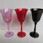 Factory Customized White Black Pink Red Amber Blue Colored Wine Goblet Glass