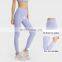 Nylon Spandex Sweat-Wicking Yoga Leggings Crotchless Slim Fit Soft Gym Fitness Tights Pants Women Athletic Wear