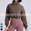 Custom Fitness Top Casual Loose Running Sweatshirts Stand Collar Yoga Coat Long Sleeve Half Zipper Fleece Sports Sweatshirt