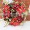 Purple Fruits and Flowers Decoratived Christmas Pinecone Wreath FOR Window Decoration