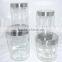 Glass water jug with handle & plastic lid