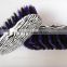 zebra pattern horse dandy brush with white & purple bristle
