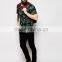 china wholesale cheap price T-Shirt with All Over Tropical Bird Print