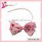 Hot sale on Valentine's day wholesale fabric ribbon bow red christmas bow headband (QRJ-0040)