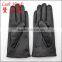 women wholesale touch finger dress leather gloves with fur lining