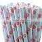 Party decoration cute dark pink mini spots paper drinking straw