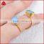Fashion agate druzy double rings jewelry gold finger ring designs for girls