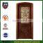 rural flower carving solid birch wood glass door designs for interior