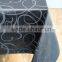 100% Polyester luxury fashion black jacquard cheap table cloth