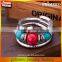 Hot Jewelry Tibetan Silver Bracelet Turquoise Inlay Roundness Bead Adjust Bangle