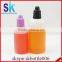 PE 100ml plastic dropper bottle with childproof cap