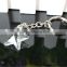 Crystal star shaped wedding keychain glass rhinestone key chain for guests gift