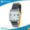 Unisex fashion slim case PU strap living watreproof square watch