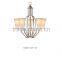 5 light contemporary chrome metal glass pendant lamp/light with UL