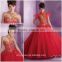 Hot Selling Western style sleeveless Red Beaded classic victorian Elegant Quinceanera Dress CYQ-017