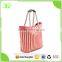2016 Stripes Canvas Women Shopping Turkey Handbag wither Leather Twist Cotton Handle
