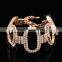 Manufactory zinc alloy colored crystal bangle bracelets enamel fake jade bangle