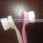 2016 new design long handle high quality beautiful transparent package face cleaning brushes