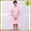 Cotton fabric pink nurse uniform dress