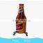 2016 new design beer bottle shape cooler with wheel