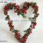 Xmas decorations door wreath with candle ring foam berry with pine cone holly leaf assorted for home decorations
