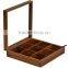 2016 wholesale FSC Custom Logo Antique Wooden Spice Box Compartment Boxes