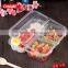 Clear plastic food container disposable fast food lunch container