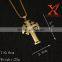 Fashion Jewelry Stainless Steel Iced Out CNC CZ Gold Cross Pendant For Hip Hop Men
