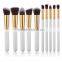 Hot sell fashionable private label face cleaner cosmetic brush set without package wholesale