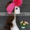 Fashion Knit Headband Pattern Raccoon Fur Pompom Wool Knitted Winter Headband For Women