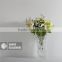 SAMYO home restraunt decoration clear round glass vase with rhombus pattern