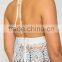 Adjustable cami straps Loose fit crochet halter crop top selling products 2015