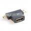 Micro Hd+Mini HD Male to HD Adapter Converter Male to Female With Built-in Chipset and UP to 1080p Supported
