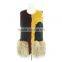Women rex rabbit fur vest long fur vest with raccoon fur KZ14100
