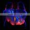Neon body paint 6 colors for choice colored drawing pigment water-based face make-up cream paste Halloween UV glow paint