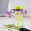 plastic sports bottle with straw/travel bottle/plastic drinking water bottle