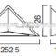 W-013325 IP54 outdoor modern down wall lamp for balcony,led residential wall lamp