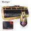Shenzhen Factory Colored backlit electric gaming keyboard and mouse