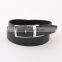 Two tone Embossed genuine leather snap belt