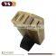 5-Slot Hardwood Knife Storage Block with knife set