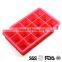 Eco-friendly 15 Cavity Square Ice Cream Tools Silicone Ice Cube Ice Pop Molds