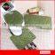 anti slip backing polyester shaggy bath mat 3 piece